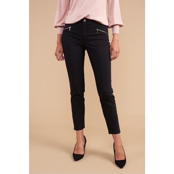 STOCKH LM Trousers Tina Pant Skinny Leg Pull On Casual Black Size 38 / 8 NWT - Picture 2 of 13